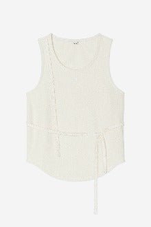 Boucle Logo Vest_White (peep) @SEOUL