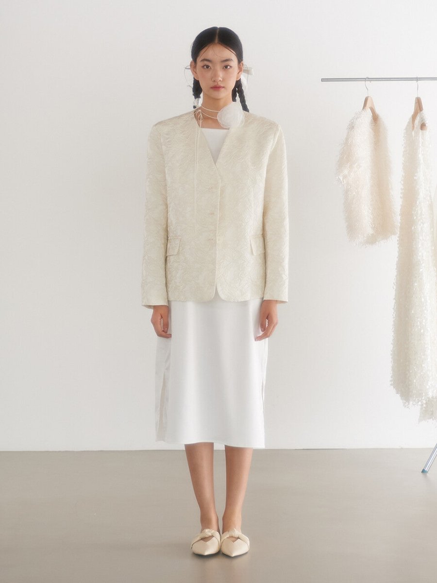 Bridal jacquard jacket_cream (ganisong) @SEOUL