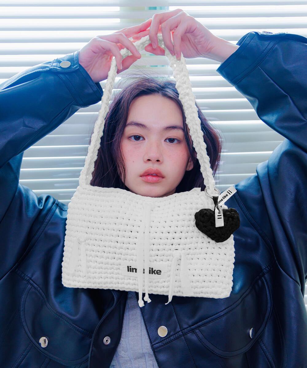 Demi Knit Bag White (Limelike) @SEOUL