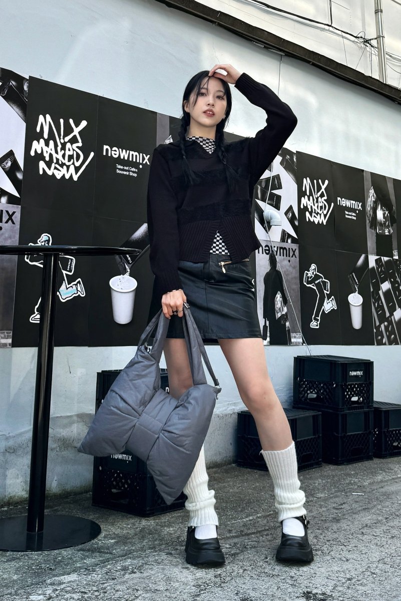 Dewy Ribbon Bag Gray (Limelike) @SEOUL