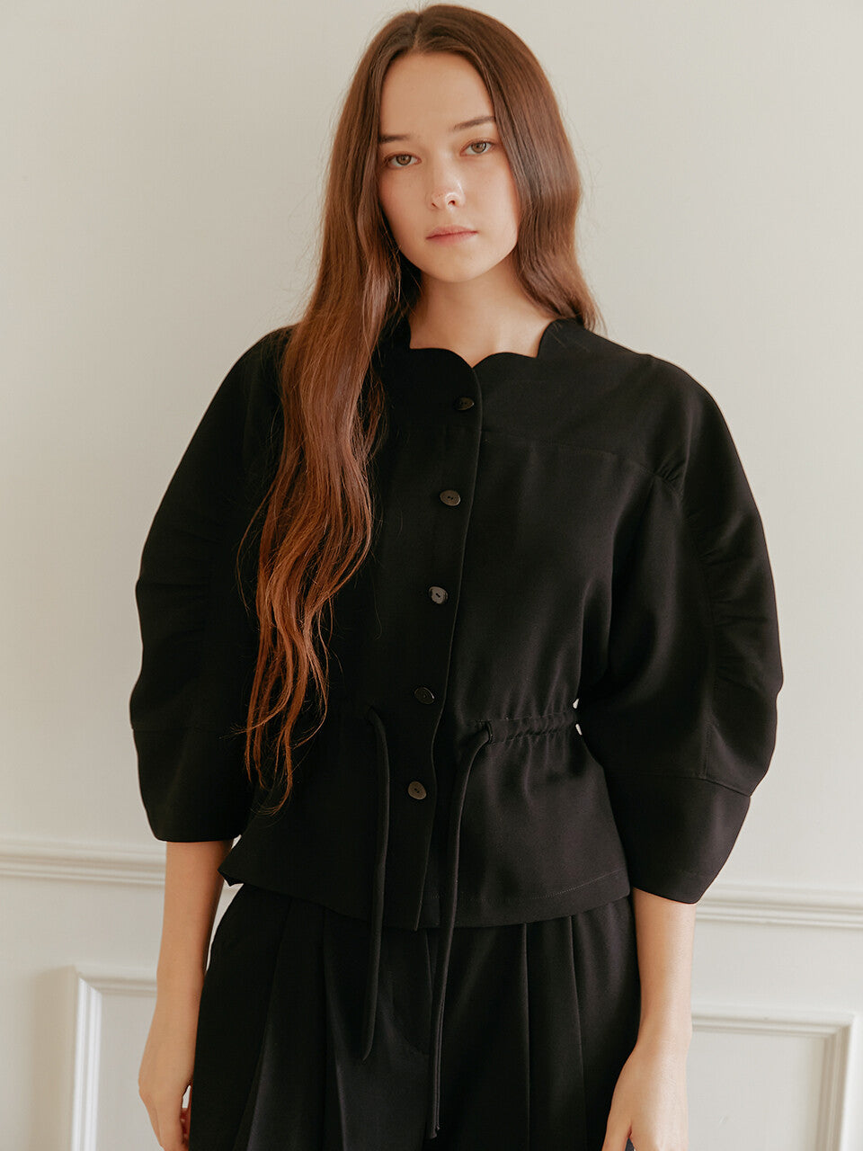 Scallop blouse