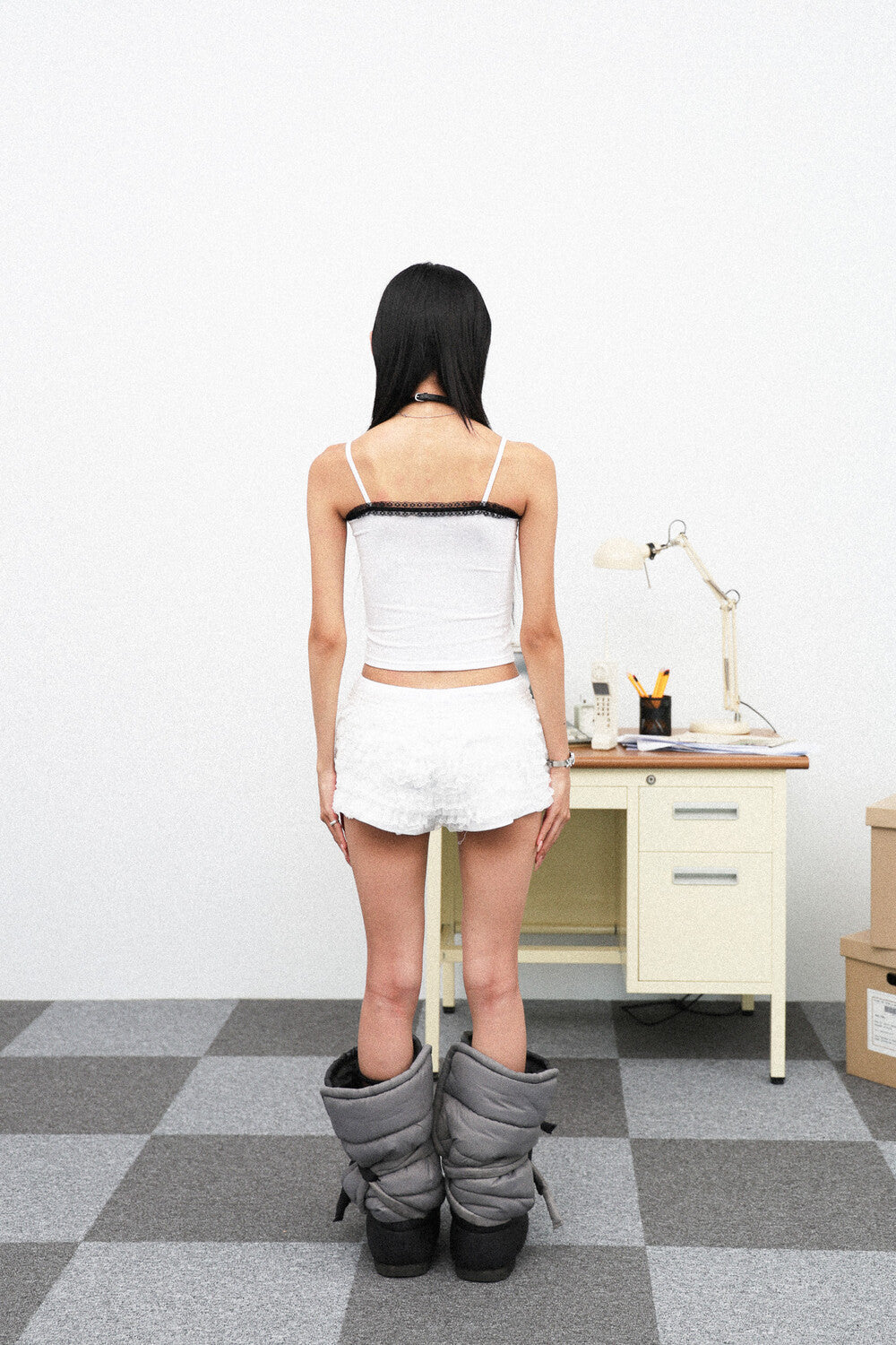 LILY CHOUCHOU ショート pants-ホワイト