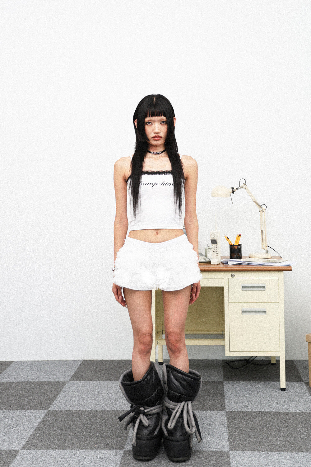 LILY CHOUCHOU ショート pants-ホワイト
