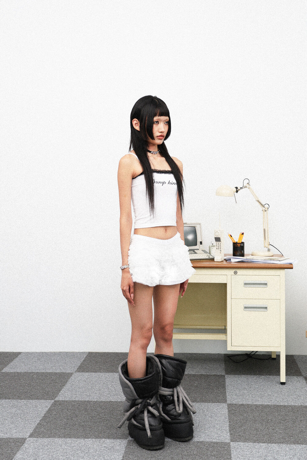 LILY CHOUCHOU ショート pants-ホワイト