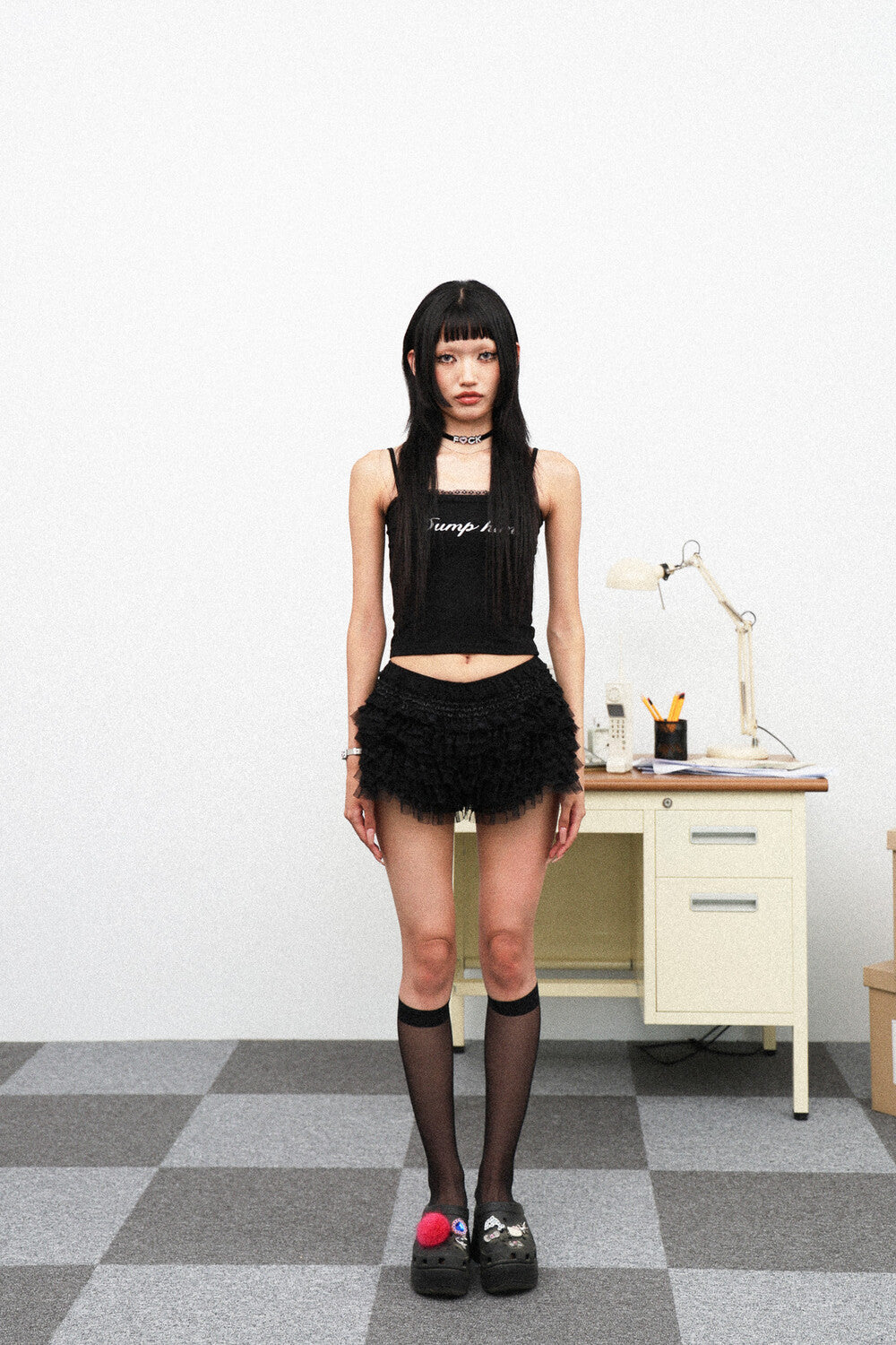 LILY CHOUCHOU ショート pants - ブラック