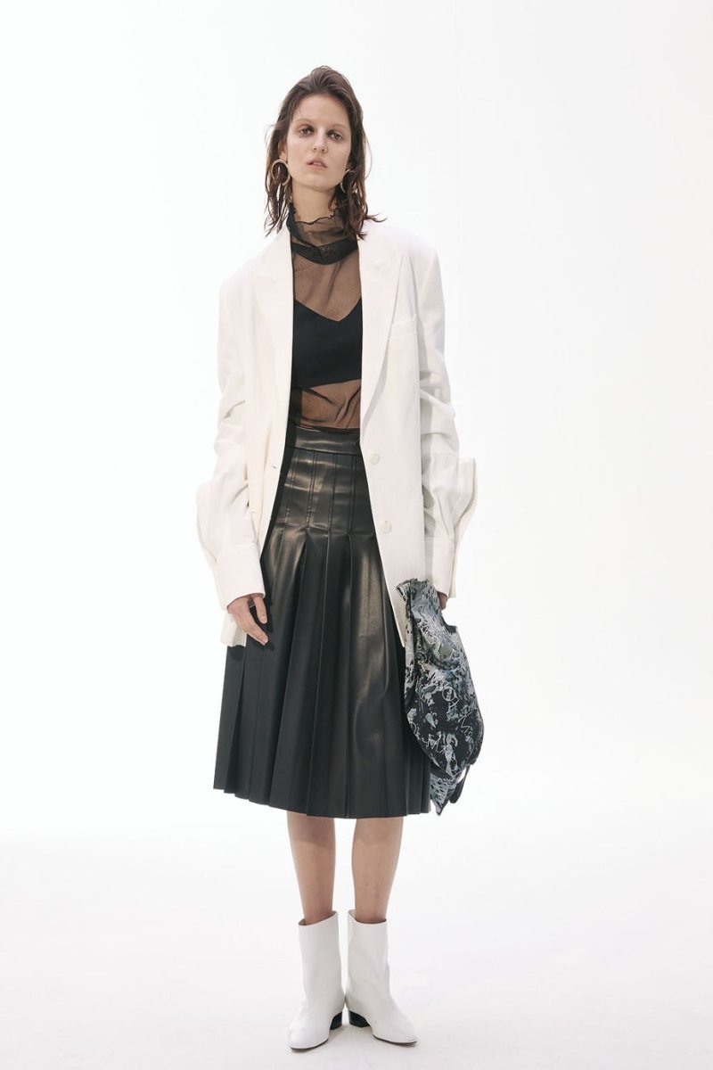 Leather Pleats Skirt (M.Rof) @SEOUL