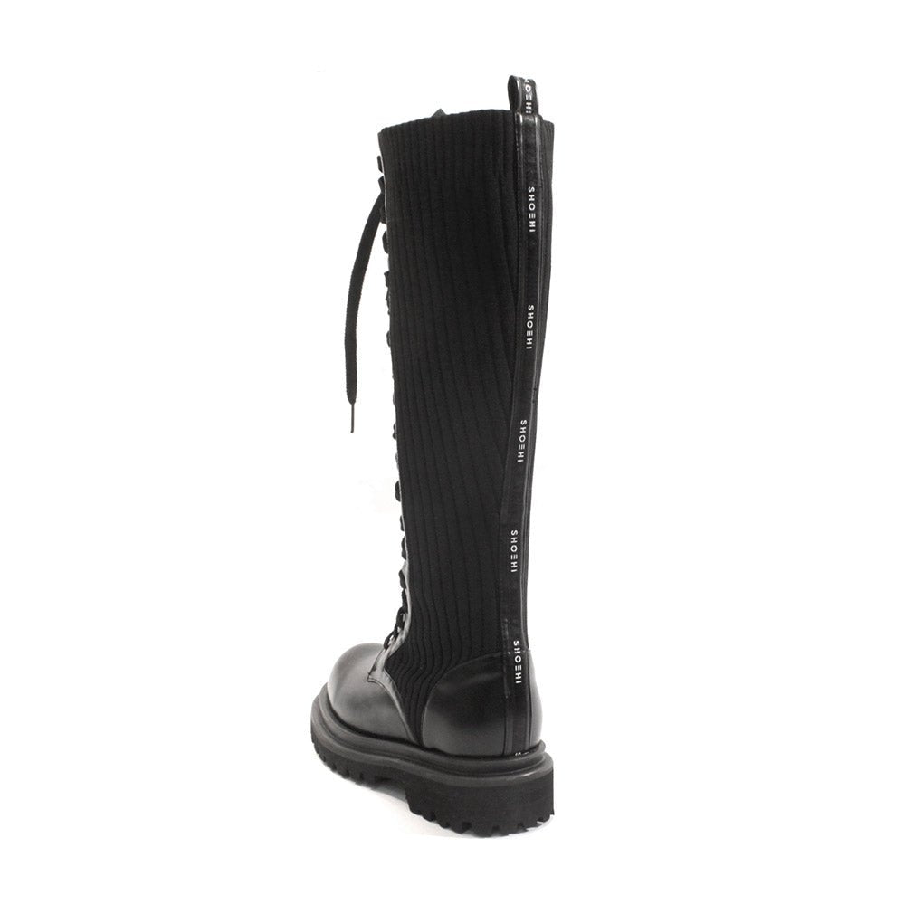Lena Knit Lace - Up Long Walker Boots_B2525 (Shoehi) @SEOUL