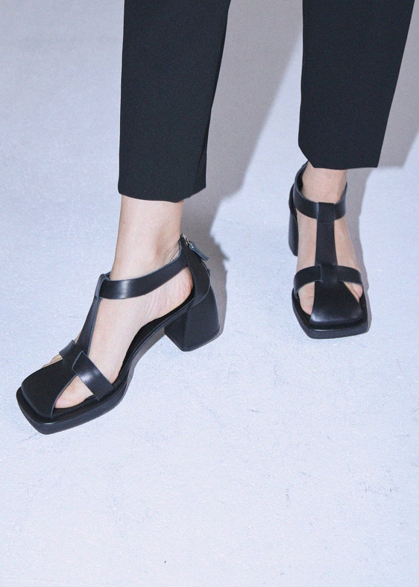 Mila sandal heel / black (thenofficial) @SEOUL