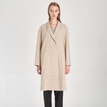 Minimalist Design Loose Fit Wool Coat_Light - Oatmeal - Beige (FREAKS BY KIMTAEHOON) @SEOUL