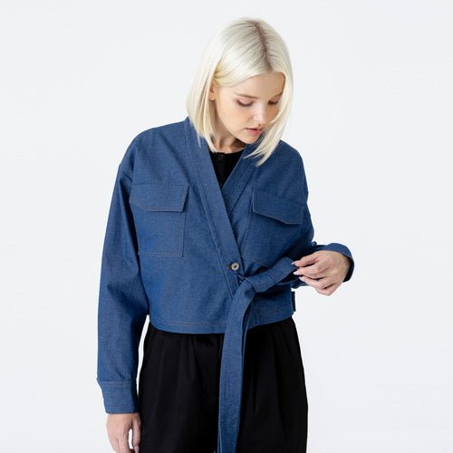 Non - fade denim crop jeogori jacket (wundergeist777) @SEOUL