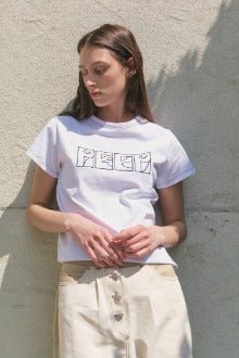 PEEP embroidery T-shirt_White (peep) @SEOUL