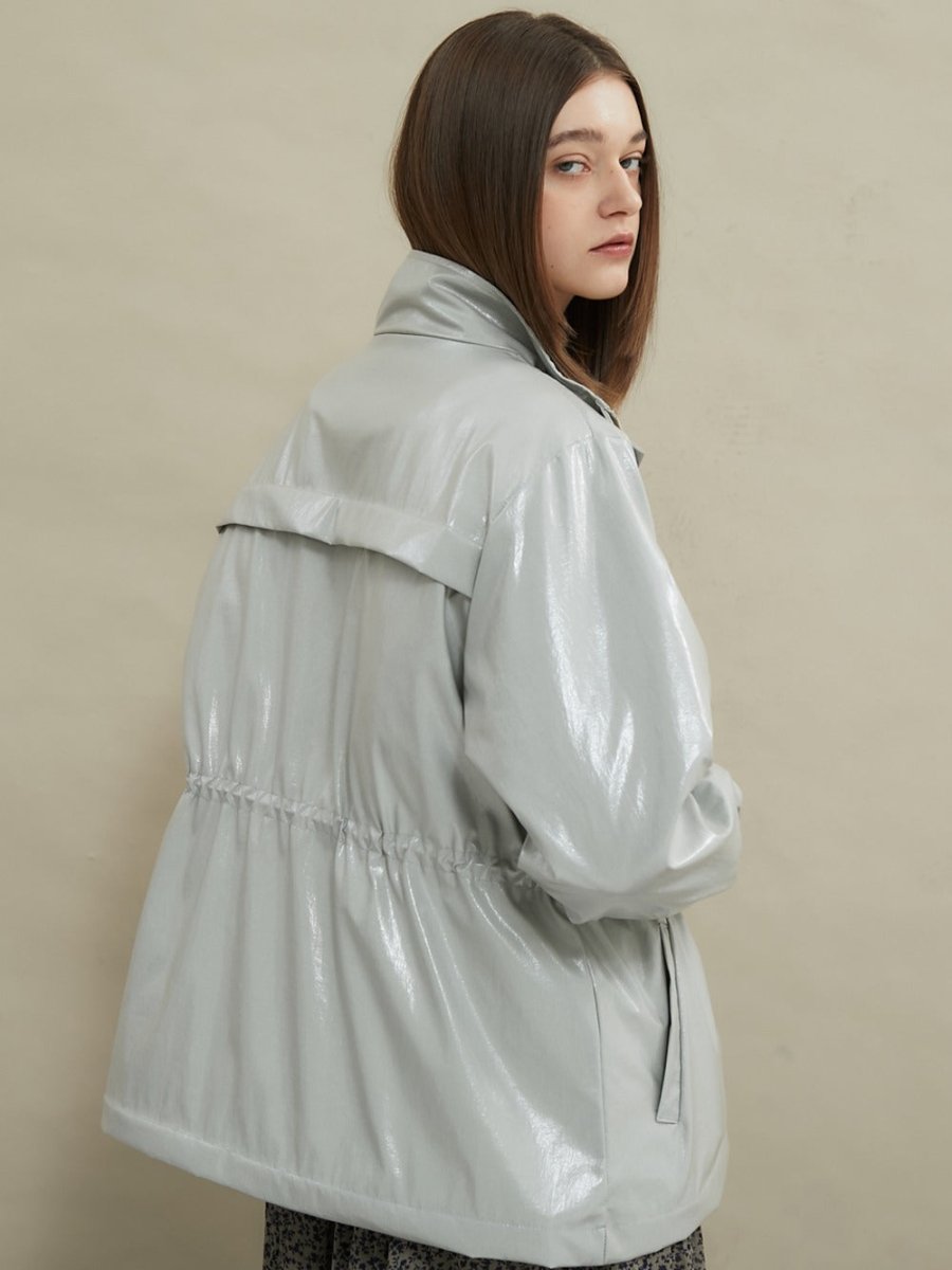 ラメ入りパディングジャケット(グレー) (MANAVIS7) @SEOUL