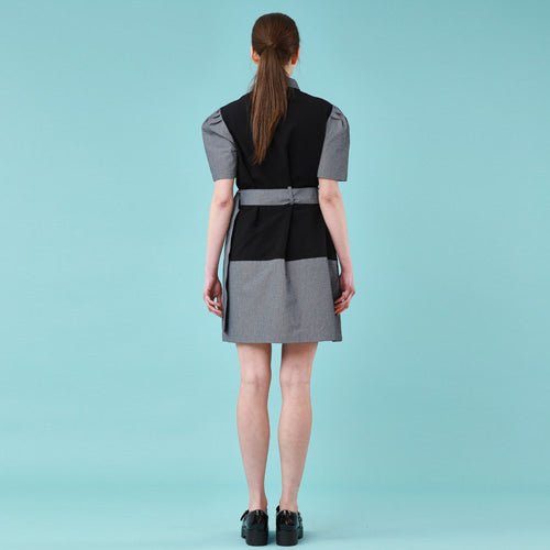 Puff short sleeve sleeve dress (black) (wundergeist777) @SEOUL