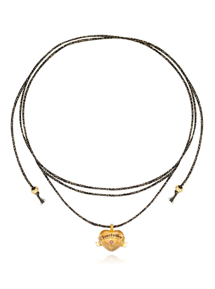 Romantic Heart Necklace - gold (chambriller1928) @SEOUL