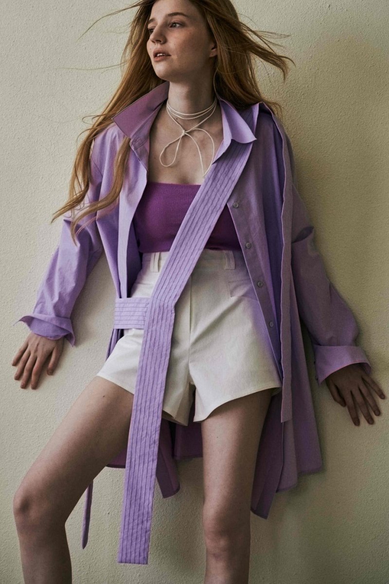 Shirt Stitch Blouse_Purple (M.Rof) @SEOUL