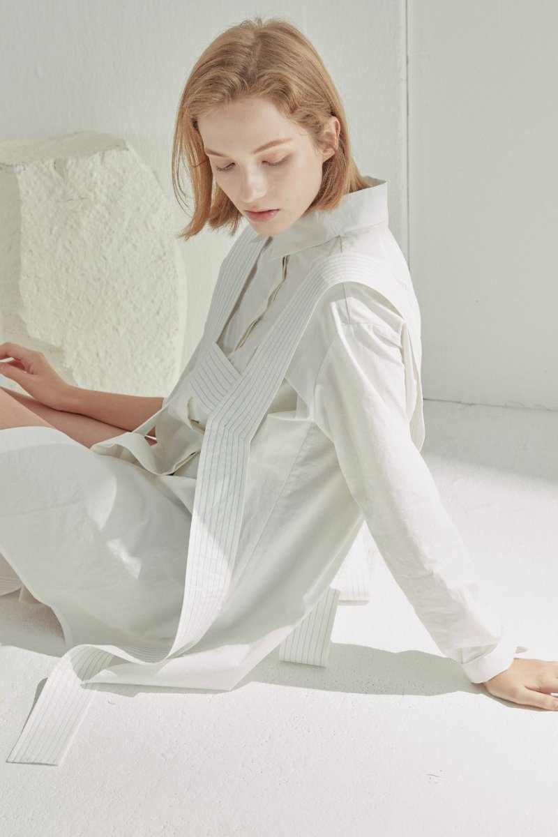 Shirt Stitch Blouse_White (M.Rof) @SEOUL