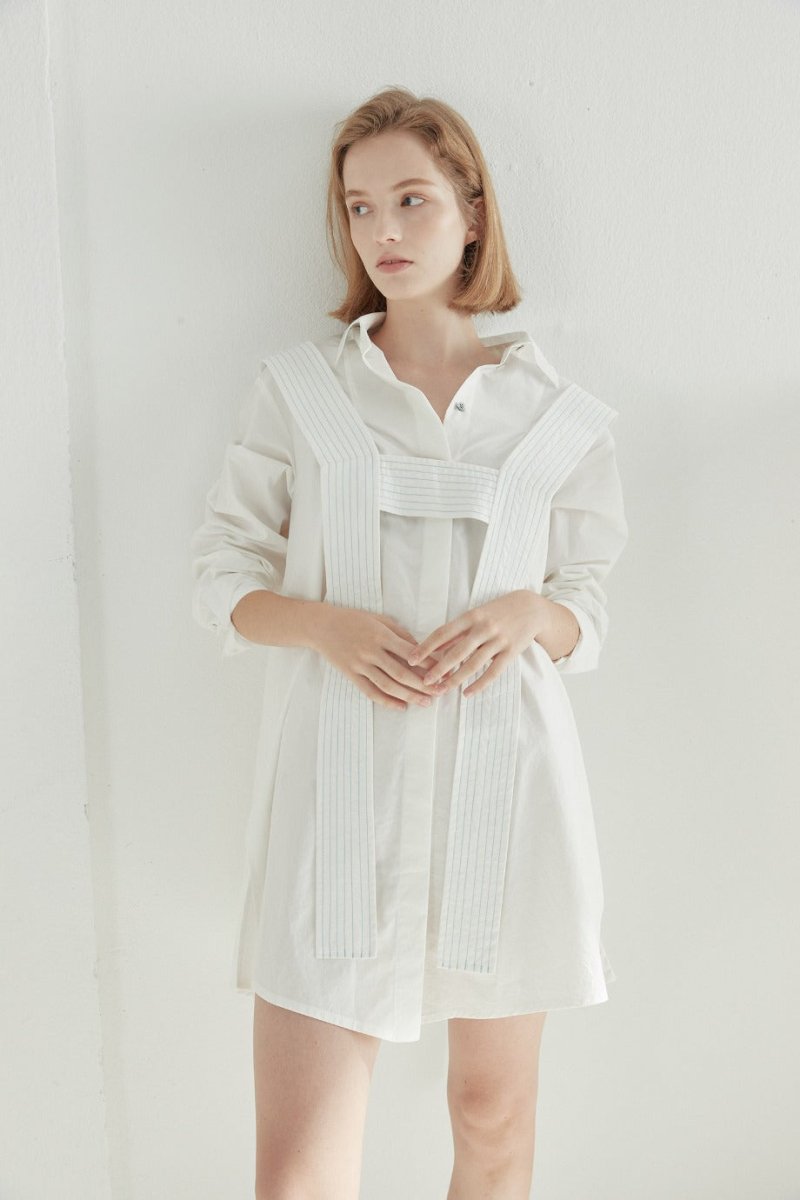 Shirt Stitch Blouse_White (M.Rof) @SEOUL