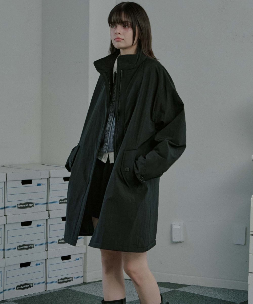 Soft Padding Mod Coat Black (moiremoa) @SEOUL