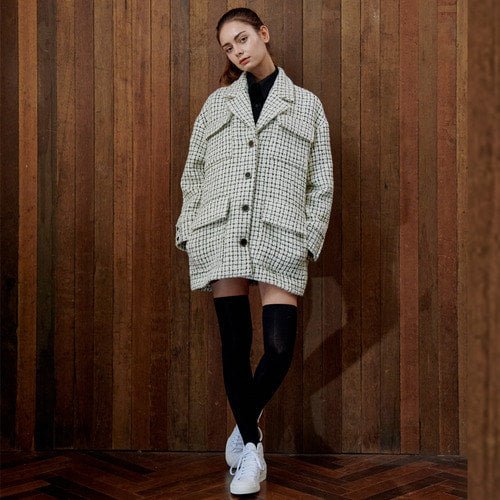 Tweed Out Pocket Half Coat (wundergeist777) @SEOUL