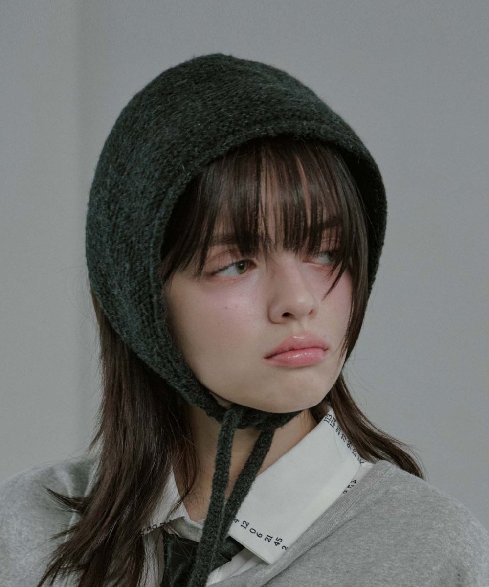 Wool knit ear muffler charcoal (moiremoa) @SEOUL