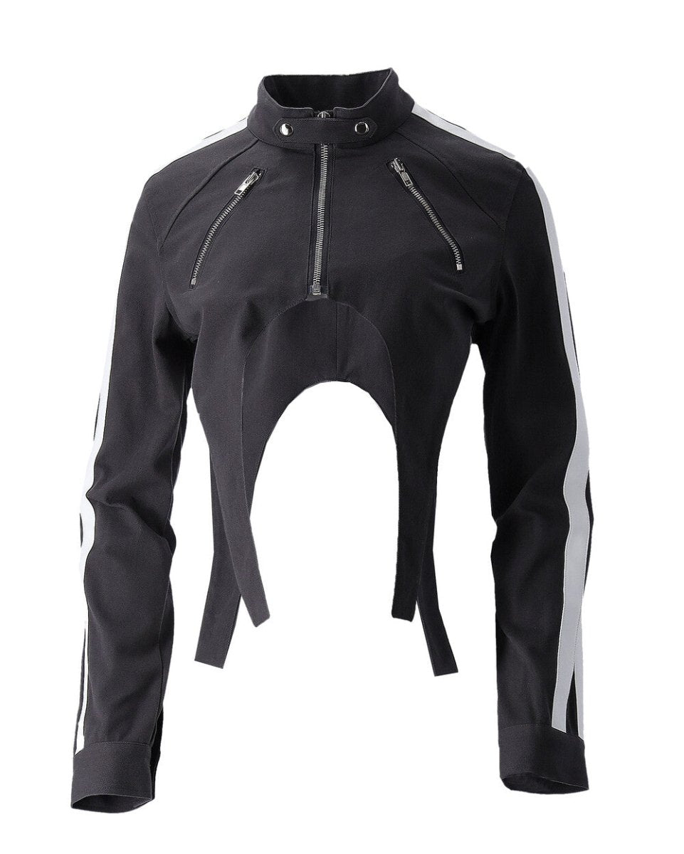Zipped Crop Jacket (Gray) (Arts De Base) @SEOUL