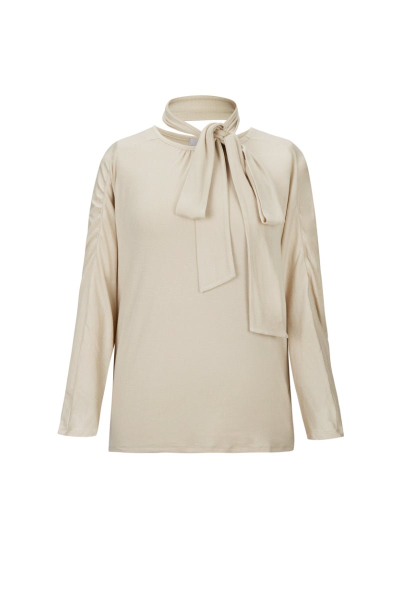 シャーリングトップ23_ベージュSHIRRING TOP23_BE - @SEOUL
