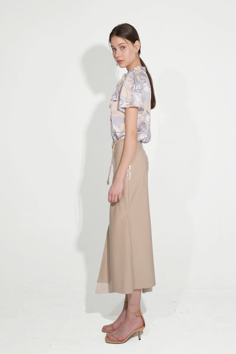 グロシスカート_ベージュ GLOSSY SKIRT_BEIGE - @SEOUL
