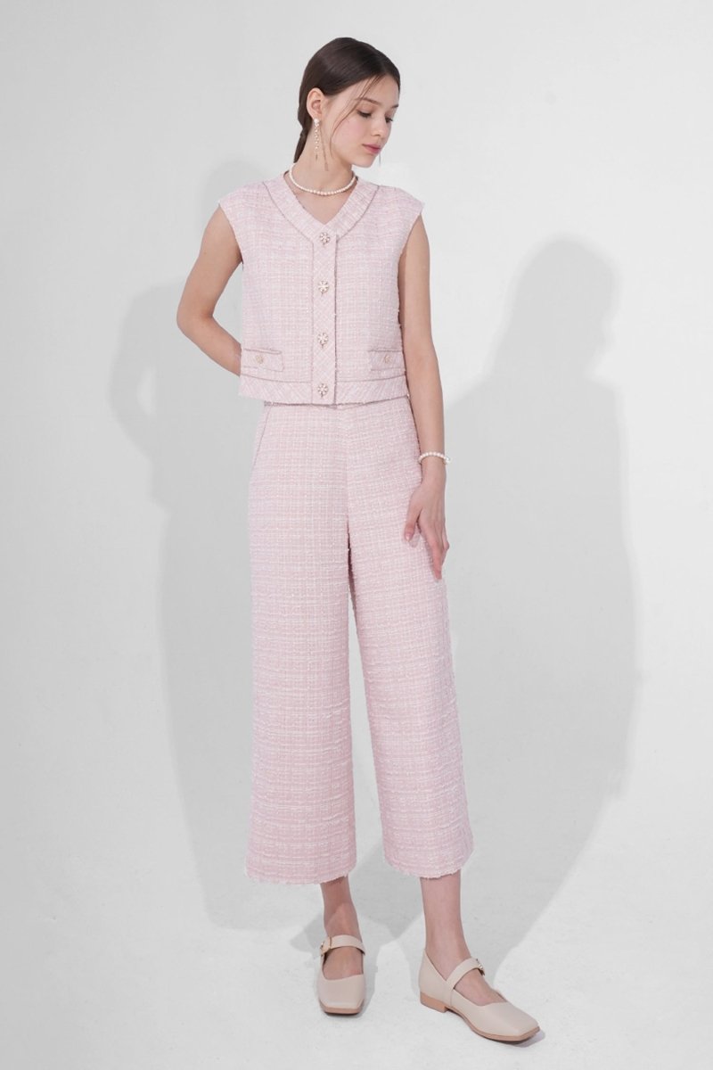 シャイニーツイードパンツ_ピンクSHINY TWEED PANTS_PINK - @SEOUL