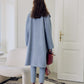 カシミアフレンチコート_ブルー CASHMERE FRENCH COAT_BL