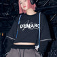 ダブルスリーブクロップドTシャツ カーキ