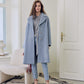 カシミアフレンチコート_ブルー CASHMERE FRENCH COAT_BL