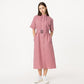 Action pleated string long dress jeans pink (wundergeist777) ＠SEOUL