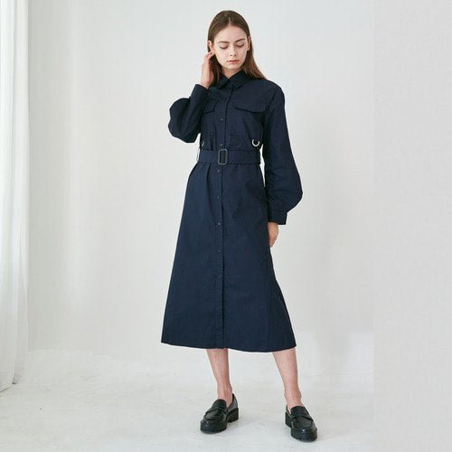 Bishop Sleeve D Ring One Piece Jean Navy (wundergeist777) ＠SEOUL