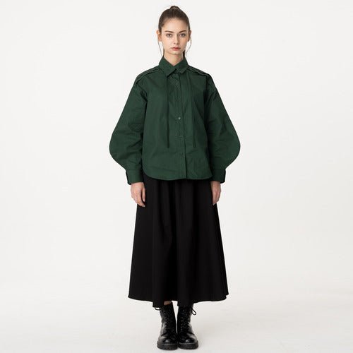 Bishop sleeve string blouse green (wundergeist777) ＠SEOUL