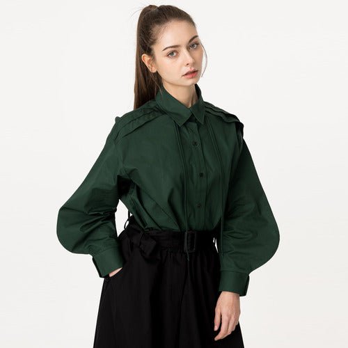 Bishop sleeve string blouse green (wundergeist777) ＠SEOUL