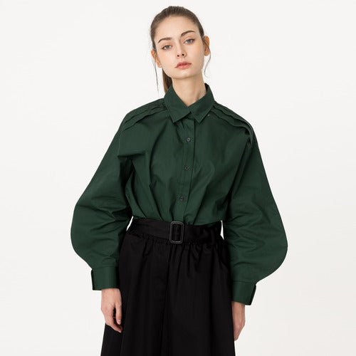 Bishop sleeve string blouse green (wundergeist777) ＠SEOUL