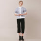 Cardigan short sleeve blouse striped (wundergeist777) ＠SEOUL