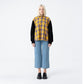 Check color combination balloon sleeve sweatshirt black (wundergeist777) ＠SEOUL