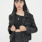 Collar Tweed Single Jacket Black (moiremoa) ＠SEOUL