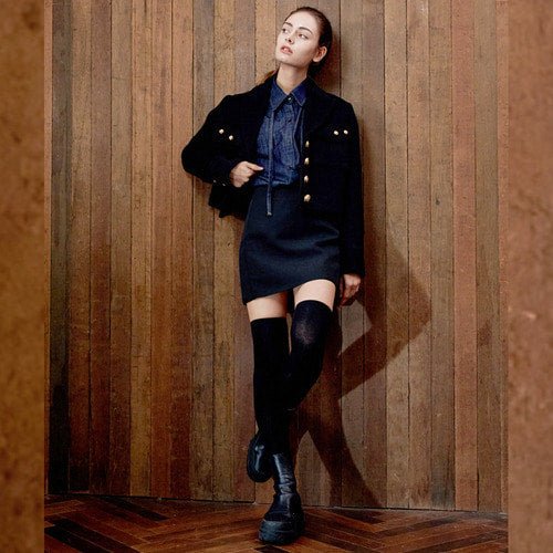 Cropped Wool Blazer Black (wundergeist777) ＠SEOUL