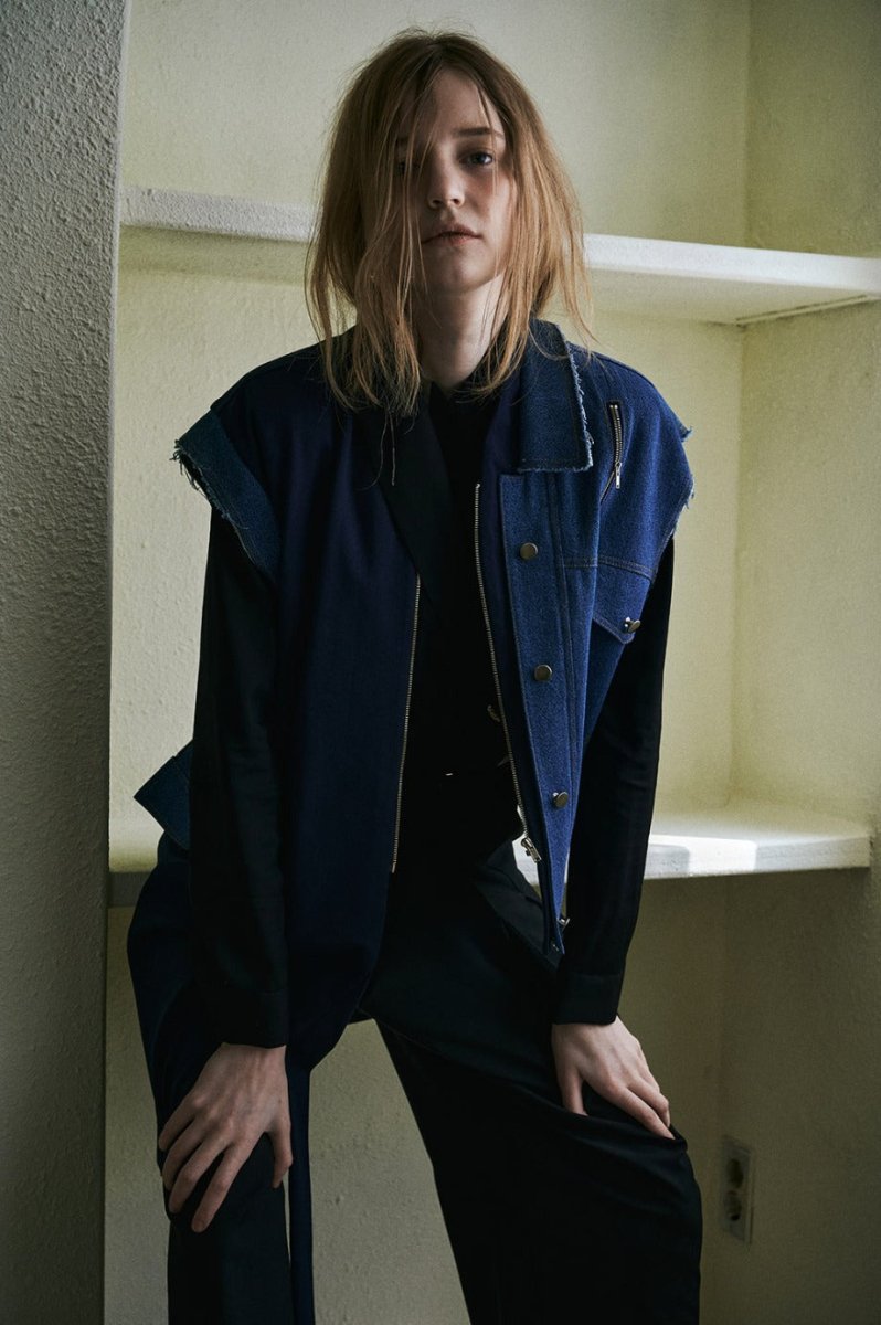 Denim Unbalance Vest_Dark Blue (M.Rof) ＠SEOUL