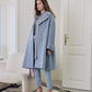 カシミアフレンチコート_ブルー CASHMERE FRENCH COAT_BL