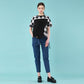 French sleeve color combination short sleeve t-shirt black (wundergeist777) ＠SEOUL