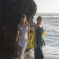 Kristen Green Satin Slip Dress (L'EAU ET) ＠SEOUL