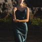 Kristen Green Satin Slip Dress (L'EAU ET) ＠SEOUL