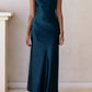 Kristen Green Satin Slip Dress (L'EAU ET) ＠SEOUL