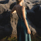 Kristen Green Satin Slip Dress (L'EAU ET) ＠SEOUL