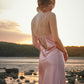 Kristen Pink Satin Slip Dress (L'EAU ET) ＠SEOUL