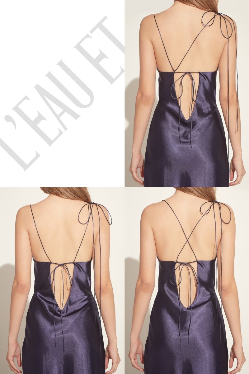 Kristen Pink Satin Slip Dress (L'EAU ET) ＠SEOUL