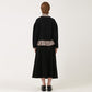 Overfit ribbon collar puff sleeve ruffle sweatshirt black (wundergeist777) ＠SEOUL